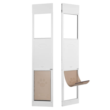 Dog Door for Sliding Glass Door, Adjustable 75.9–80.7 in, Lockable