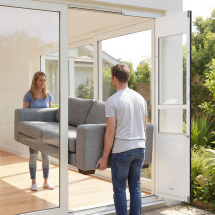 Dog Door for Sliding Glass Door, Adjustable Height, XL Flap Lock
