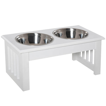 Dog Feeding Station with Stainless Steel Bowls, Elevated