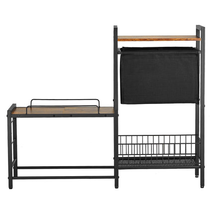 Dog Feeding Station with Storage, 4 Adjustable Heights, Black