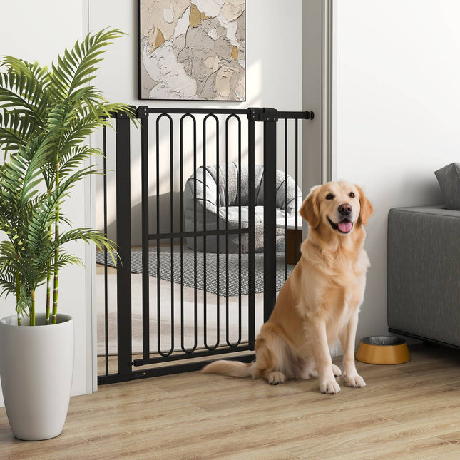 Hundegitter, 76-104 cm Treppenschutzgitter ohne Bohren