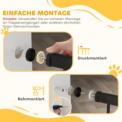 Hundegitter, 76–104 cm, Treppenschutzgitter ohne Bohren