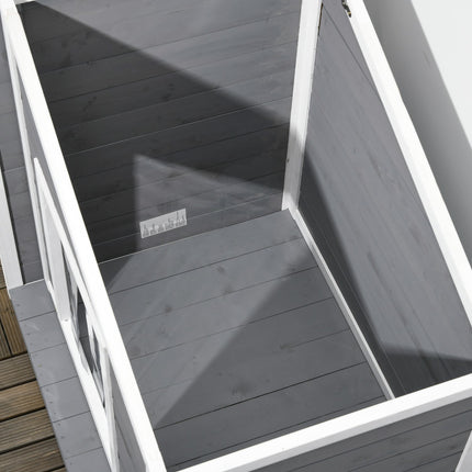 Weatherproof Spruce Wood Dog house with asphalt roof, 77 cm