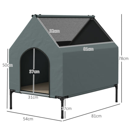 Hundehütte mit Netzfenster und abnehmbarem Deckel für kleine/mittelgroße Hunde