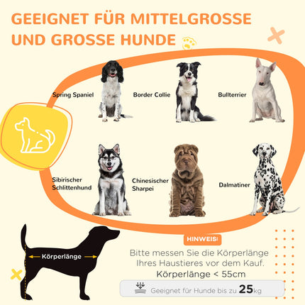 Hundekäfig-Tischplatte aus Eiche, Doppeltüren und Kissen
