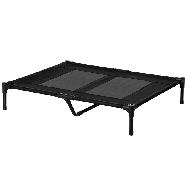 Erhöhtes Outdoor-Hundebett - Oxford Schwarz 92x76x18 cm
