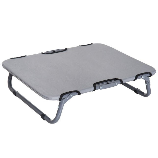 Outdoorbett für Hunde und Katzen, faltbar, grau, 59x46x15 cm