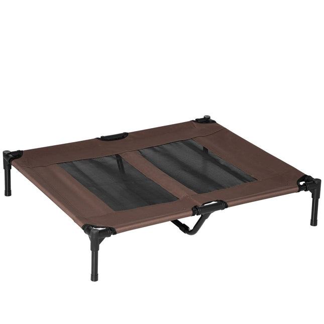 Outdoor-Hundebett & Schlafsofa, Kaffeebraun, 92x76x18cm