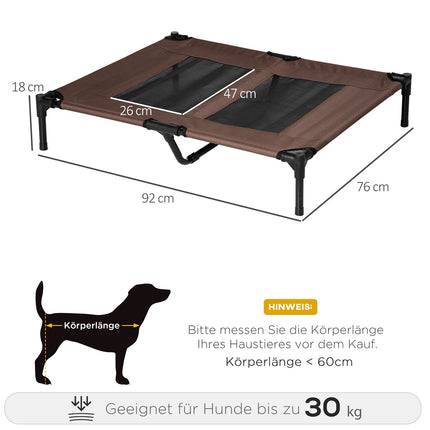 Outdoor dog bed & sofa bed, coffee brown, 92x76x18cm