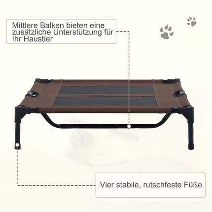 Outdoor dog bed & sofa bed, coffee brown, 92x76x18cm