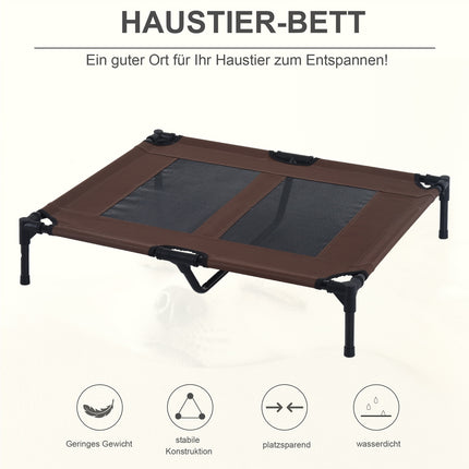 Outdoor dog bed & sofa bed, coffee brown, 92x76x18cm