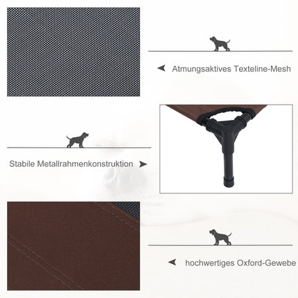 Outdoor dog bed & sofa bed, coffee brown, 92x76x18cm
