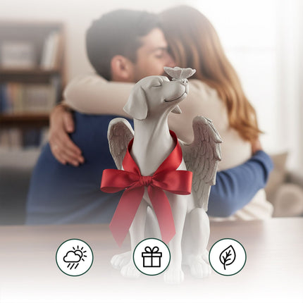 Dog Memorial Angel Statue – Weatherproof, Winged Design