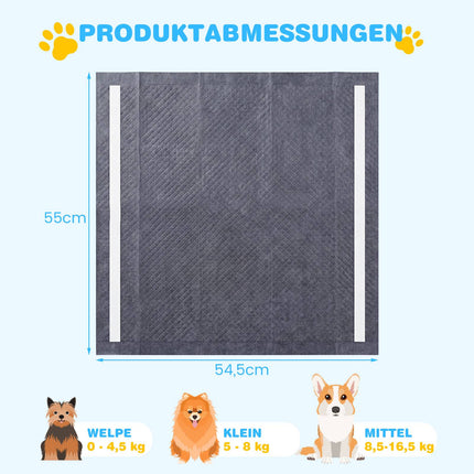 Dog Pee Pads, 150-Pack, 60x60 cm, 6-Layer Absorbent