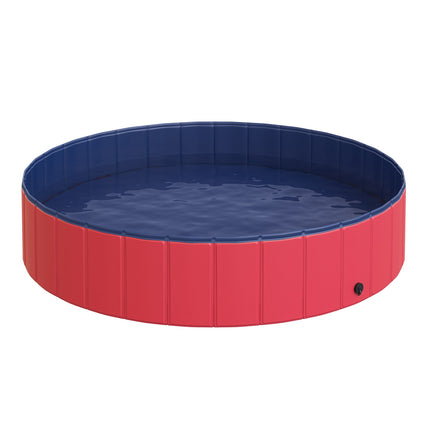 Großer PVC-Hundepool, Ø140x30 cm, Rot