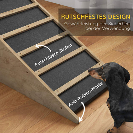 Rampe d'accès antidérapante pour chiens de taille moyenne jusqu'à 20 kg, 90 x 40 x 45 cm