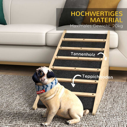 Rampe d'accès antidérapante pour chiens de taille moyenne jusqu'à 20 kg, 90 x 40 x 45 cm