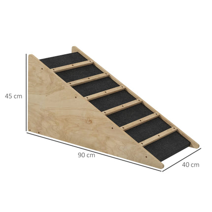 Rampe d'accès antidérapante pour chiens de taille moyenne jusqu'à 20 kg, 90 x 40 x 45 cm