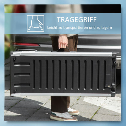 Collapsible dog ramp, non-slip, aluminium, 183x42 cm