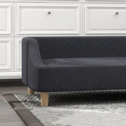 Hundesofa – erhöht, Holzbeine, dunkelgrau, mittel und groß