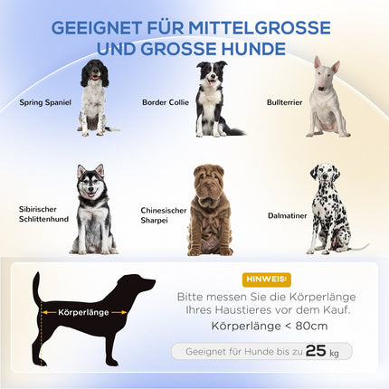 Hundesofa – erhöht, Holzbeine, dunkelgrau, mittel und groß