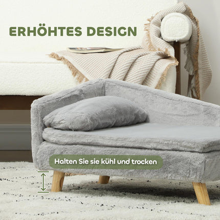 Hundebett in mittlerer Größe mit waschbarem Kissen, erhöhtes Design