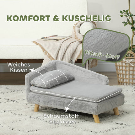 Hundebett in mittlerer Größe mit waschbarem Kissen, erhöhtes Design