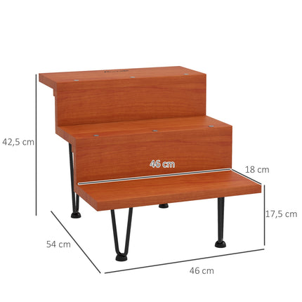 Haustiertreppe, 3 Stufen, Holz und Stahl, tragfähig bis 20 kg