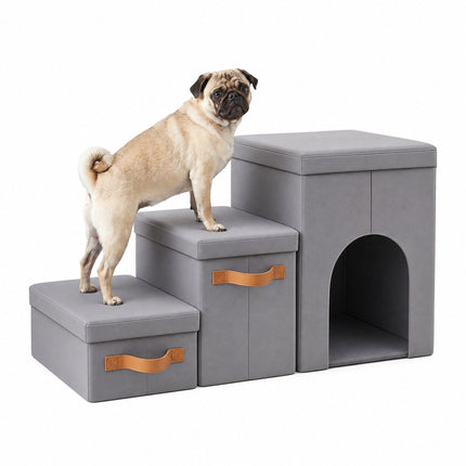 Hundetreppe, faltbar, 3-stufig, mit Stauraum und Versteck