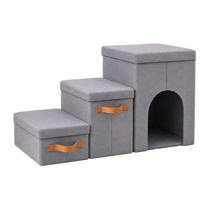 Hundetreppe, faltbar, 3-stufig, mit Stauraum und Versteck