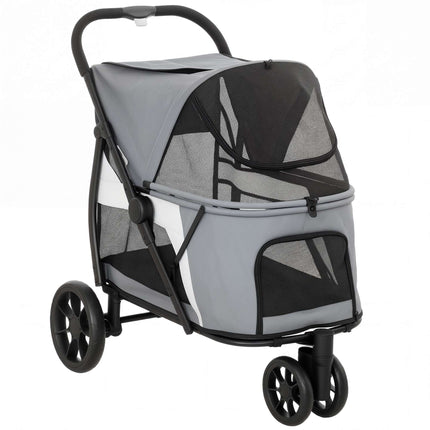 Kočárek pro psy s terénními koly, skládací, nosnost 20kg