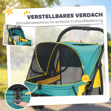Hunde-Buggy mit Geländerädern, faltbar, 20 kg Traglast