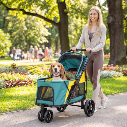 Hunde-Buggy mit Geländerädern, faltbar, 20 kg Traglast