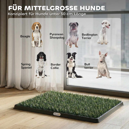 Dog Toilet with Washable Artificial Grass, 76 x 50.5 cm