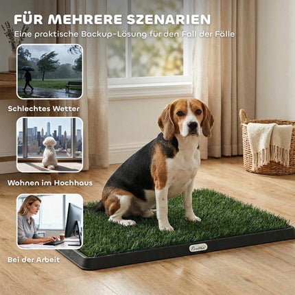 Dog Toilet with Washable Artificial Grass, 76 x 50.5 cm