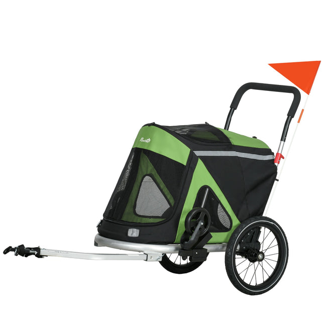 Hundeanhänger & Buggy, Sicherheitsleine bis 20 kg, grün