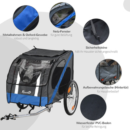 Hondenfietskar Hondentransporter Off-Road Hondenfietskar Voor Honden Weerbestendig Stalen Frame Van Oxford-Stof