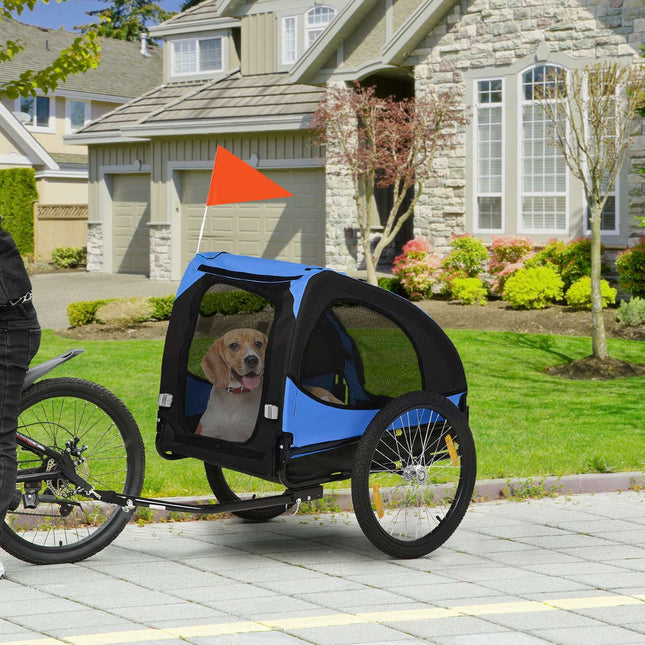 Dog bike trailer - foldable, waterproof, quick release