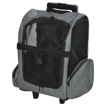 Pet backpack and carrier 2-in-1, breathable fabric, door and window