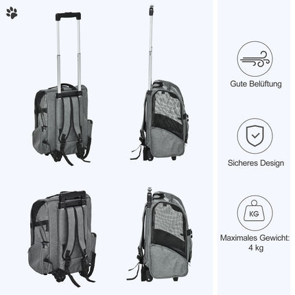 Pet backpack and carrier 2-in-1, breathable fabric, door and window