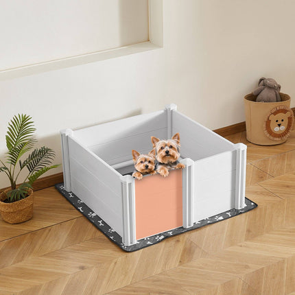 Dog Whelping Box 38.6in, PVC, Adjustable Door, Pad