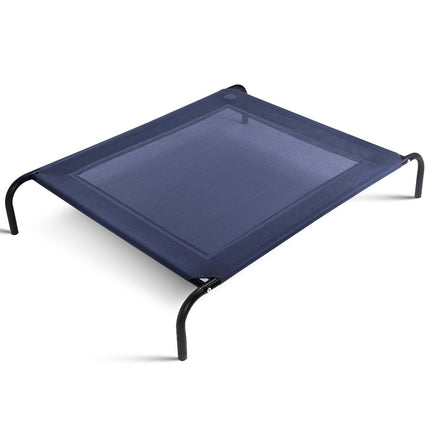 Hundebett Garten Hundeliege Outdoor Hundesofa Grau 110 x 80 x 18 cm Metall
