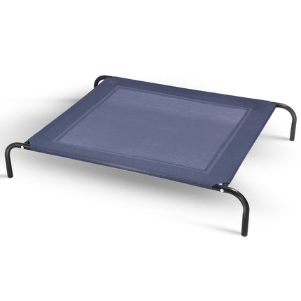 Hundebett Garten Hundeliege Outdoor Hundesofa Grau 110 x 80 x 18 cm Metall