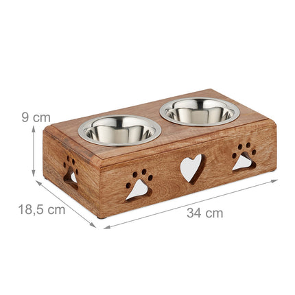 Hundenapfbar mit 2 Näpfen