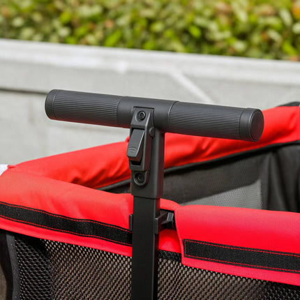 Dog buggy foldable for dogs & cats up to 30 kg 110 x 65 x 102 cm red