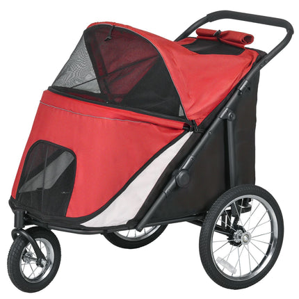 Faltbarer Hunde-Kinderwagen mit verstellbarem Kissen, Stahlrahmen