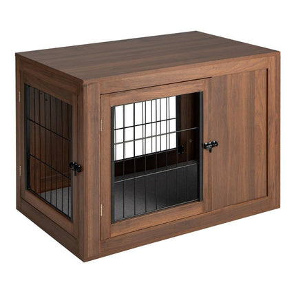 Klec pro psy kombinace přepravního boxu a odkládacího stolku s polštářem 92 x 59 x 66.5 cm