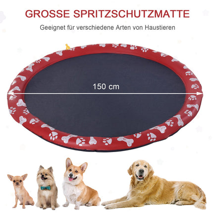 Hundepool, 170 cm Wassermatte, rutschfest für den Garten