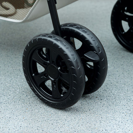 Zusammenklappbarer 3-in-1 Tierkinderwagen mit 360°-Rädern, hellgrau