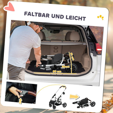 Faltbarer 3-in-1 Tierkinderwagen, 10 kg Fassungsvermögen, blau